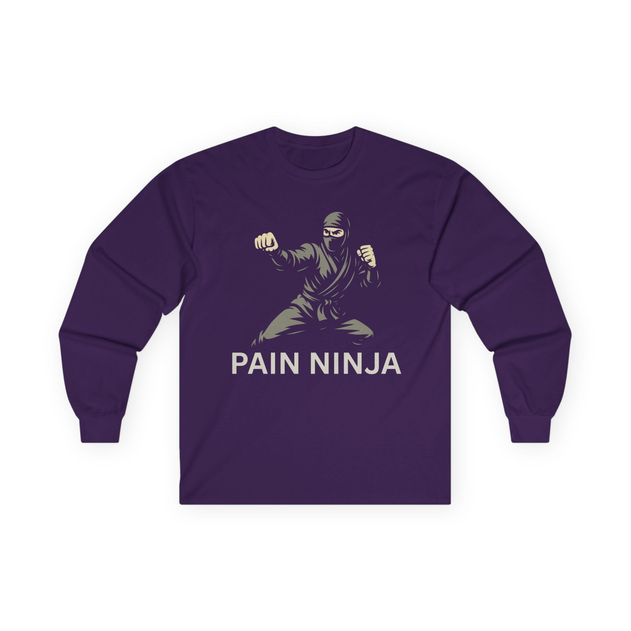 Purple Long Sleeve Tee Pain Ninja Fists