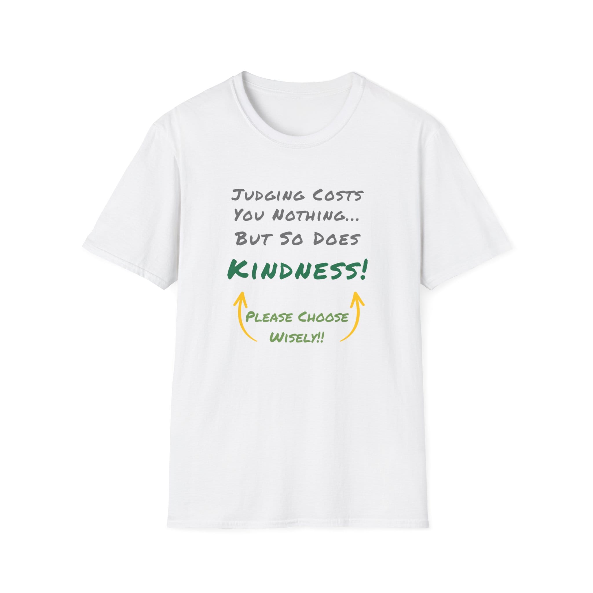 White Long Sleeve Tee Judging or Kindness Choose Wisely