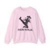 Light Pink Sweatshirt Pain Ninja Kick Woman