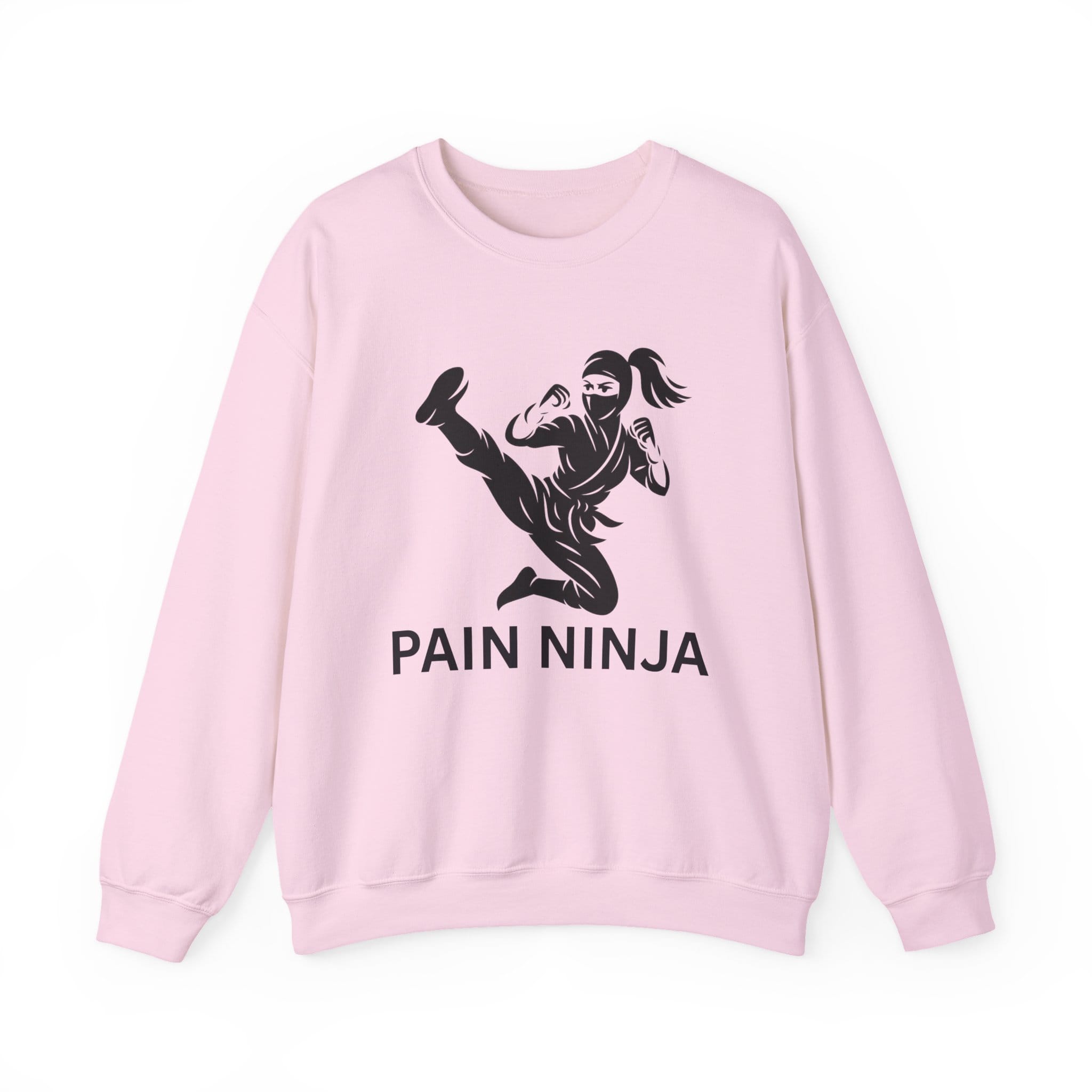 Light Pink Sweatshirt Pain Ninja Kick Woman