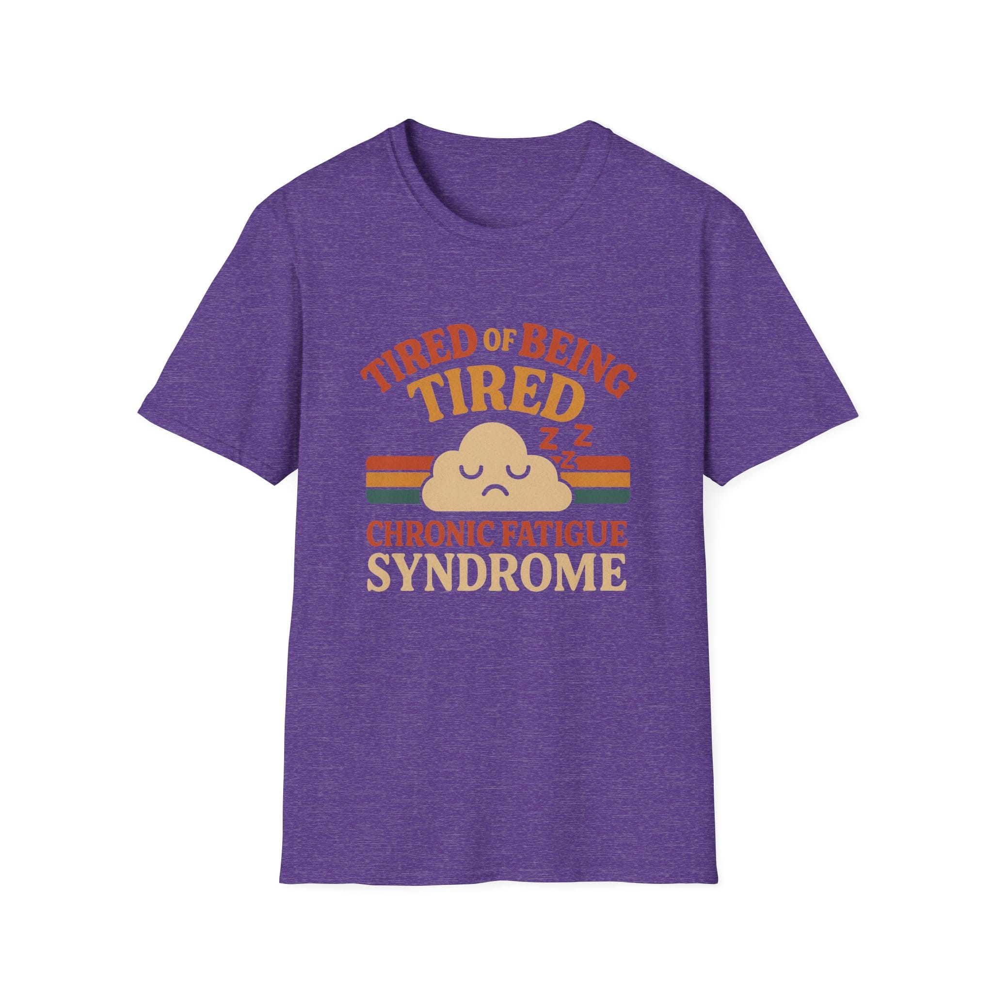 Heather Purple Short Sleeve Tee Tired of Being Tired