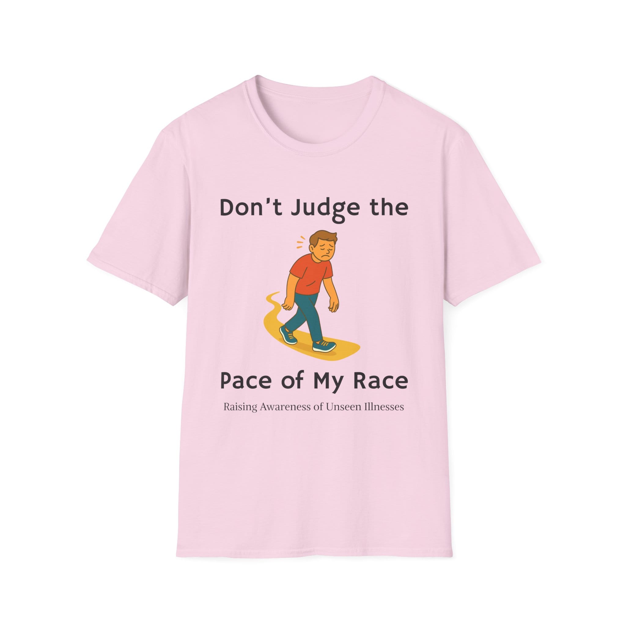 Light Pink Short Sleeve Tee Pace of my Race Man