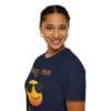 Navy Blue Short Sleeve Tee Smiles Hide Struggles