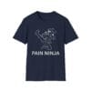 Navy Blue Short Sleeve Tee Pain Ninja Kick Woman