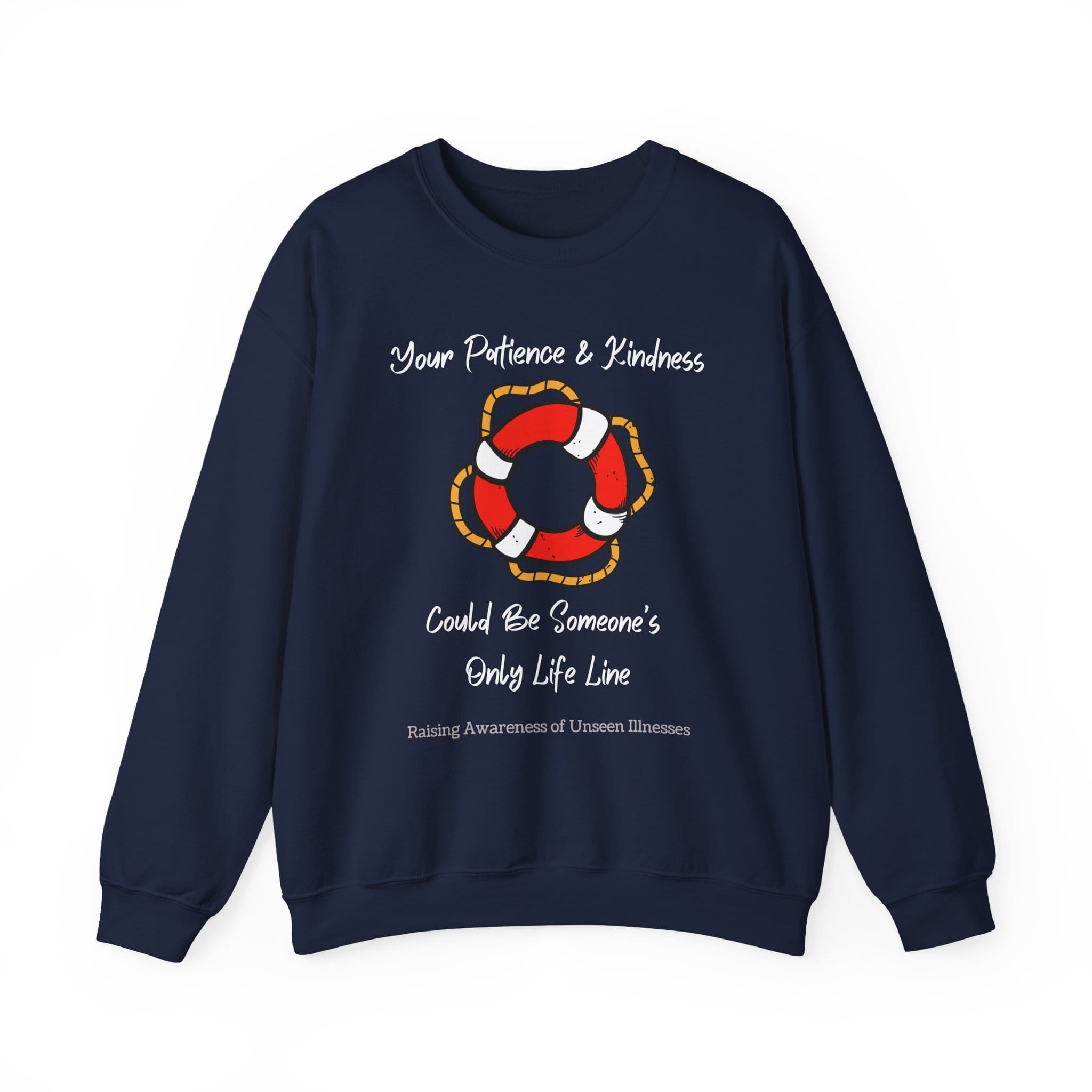 Navy Blue Sweatshirt Patience & Kindness Lifeline