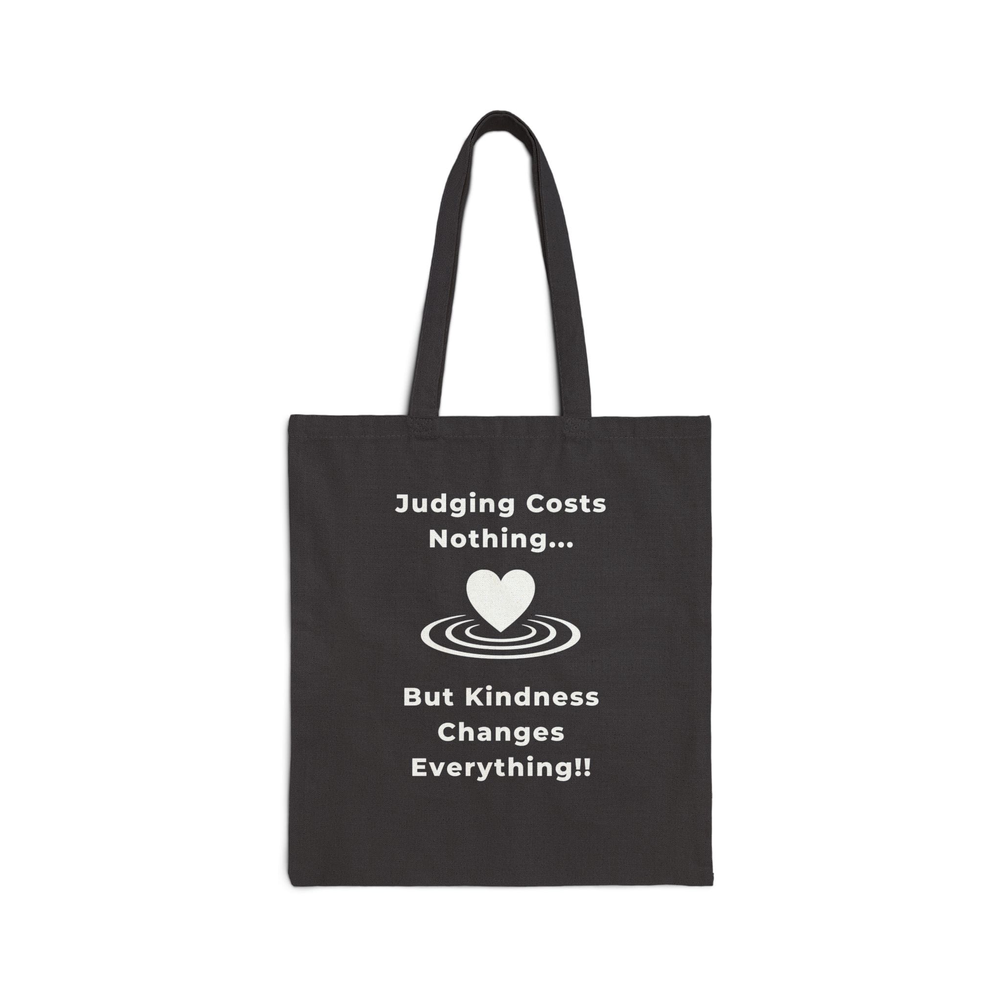 Black Canvas Tote Kindness Changes Everything