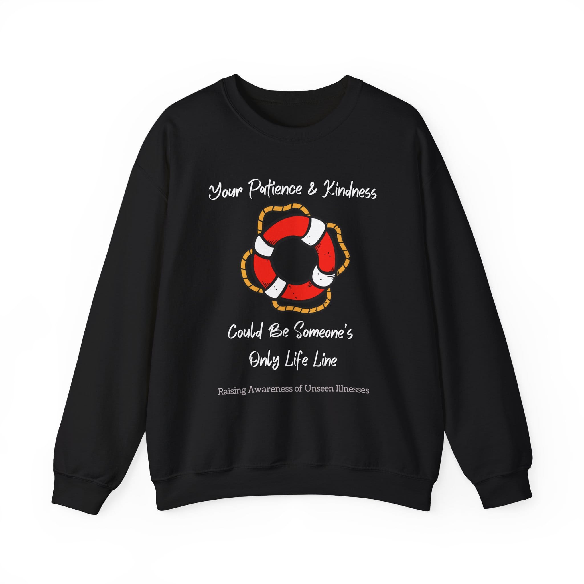 Black Sweatshirt Patience & Kindness Lifeline