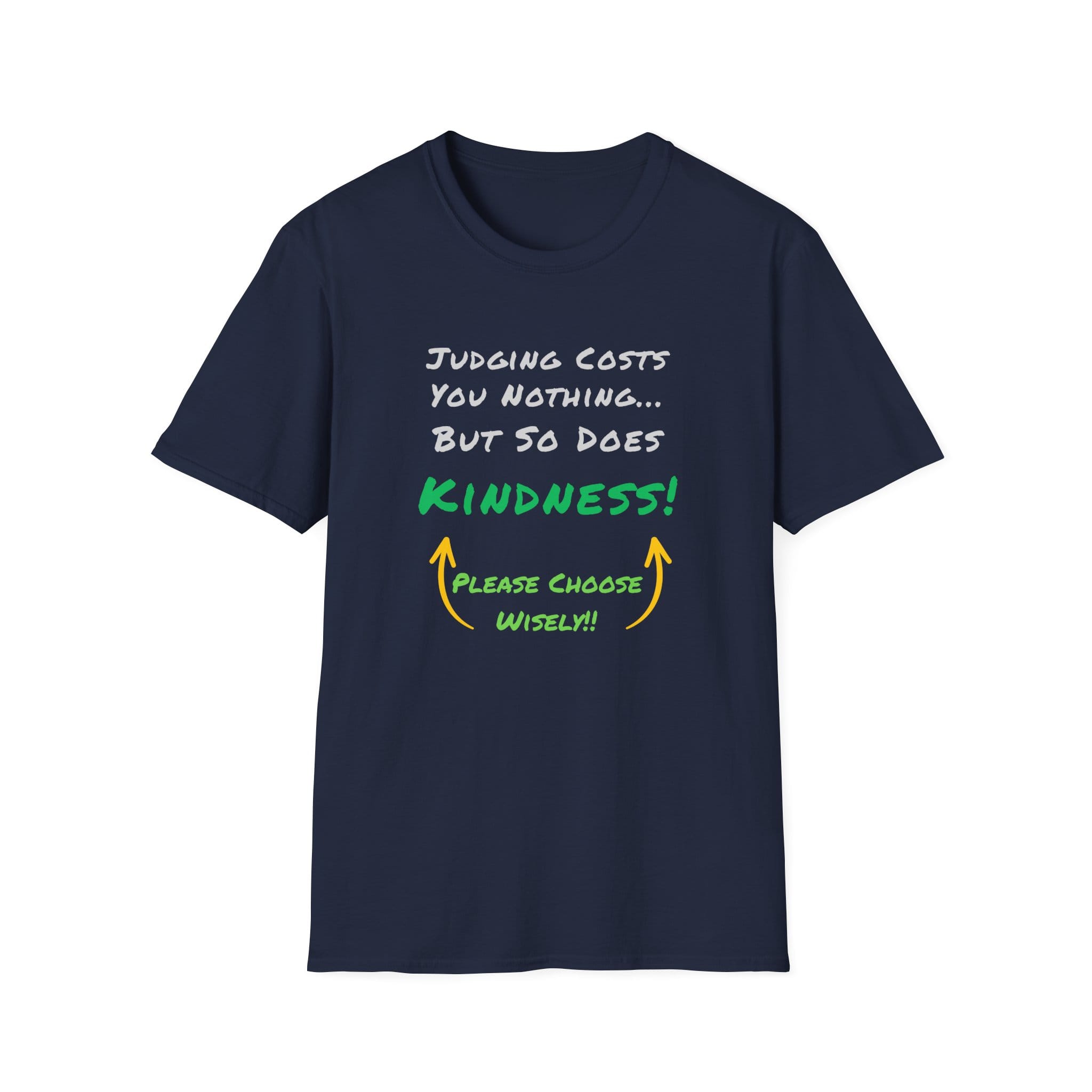 Navy Blue Long Sleeve Tee Judging or Kindness Choose Wisely