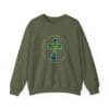Military Green Sweatshirt Faith over Fatigue Cross