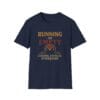 Navy Blue Short Sleeve Tee Running on Empty Gauge