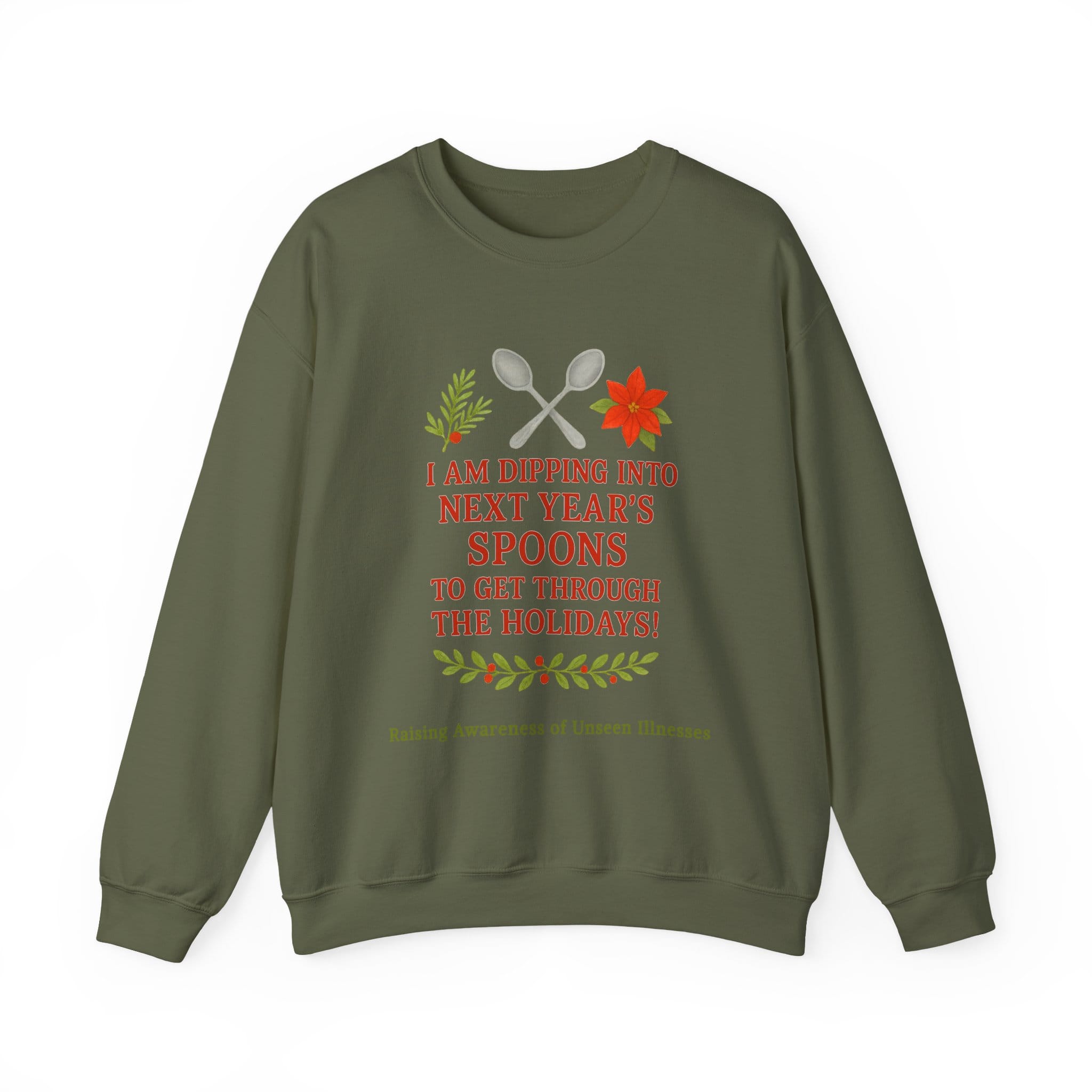 Military Green Sweatshirt Dipping into Next Year's Spoons
