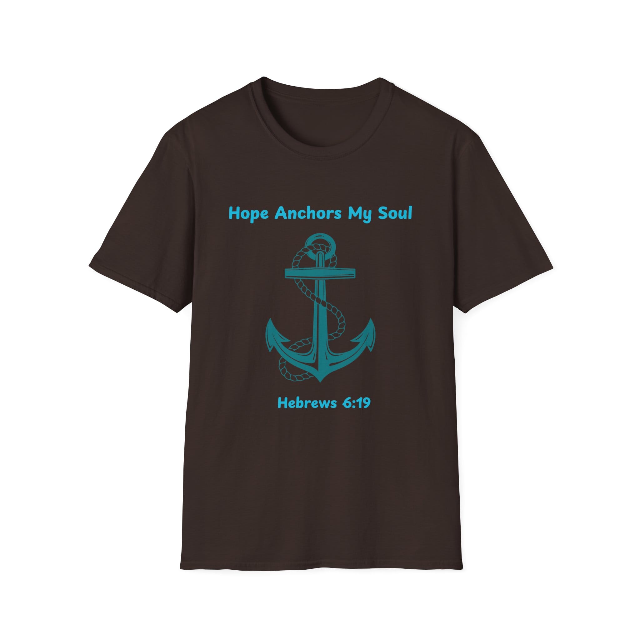 Dark Chocolate Short Sleeve Tee Hope Anchors My Soul