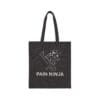 Black Canvas Tote Pain Ninja Kick Woman
