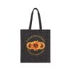 Black Canvas Tote Kind Word Cure Sunflower