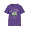 Heather Purple Short Sleeve Tee Jesus is my Refuge Migraine Floral