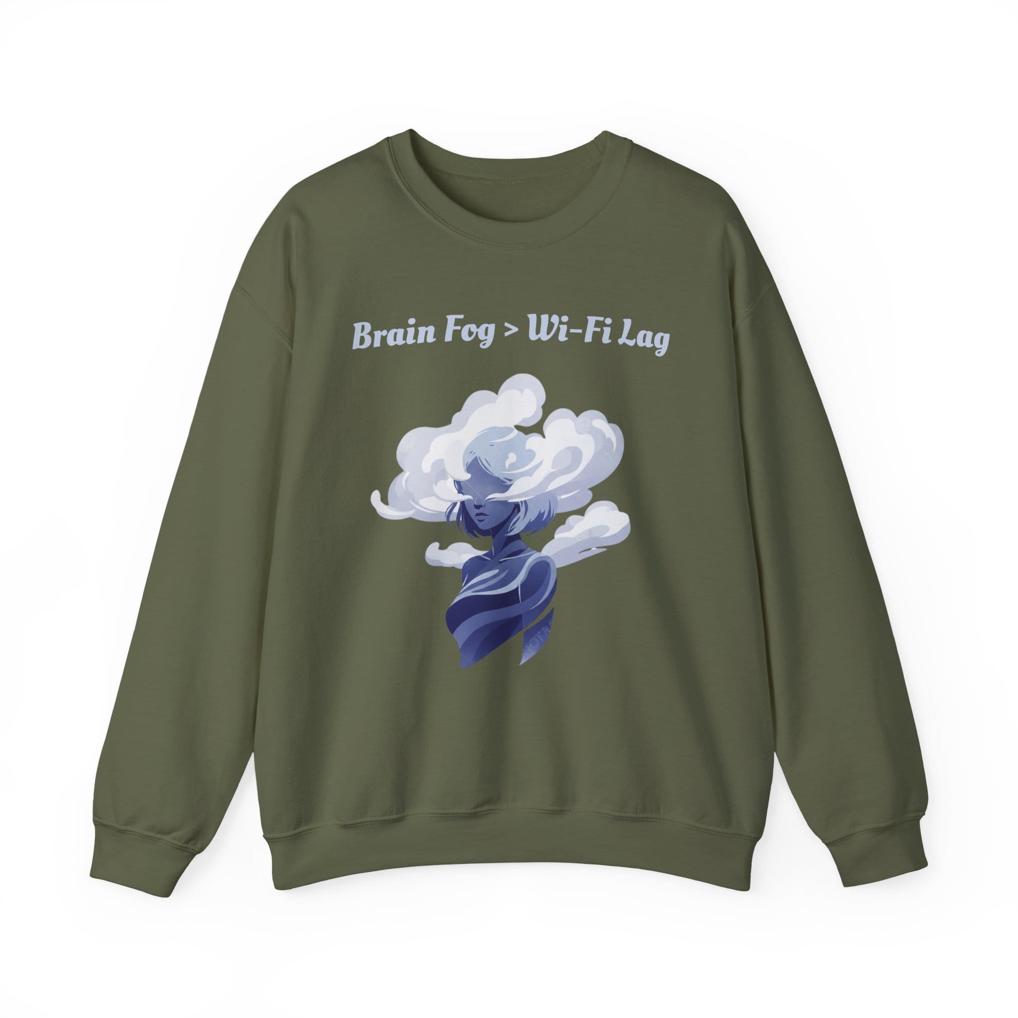 Military Green Sweatshirt Brain Fog > WiFi Lag