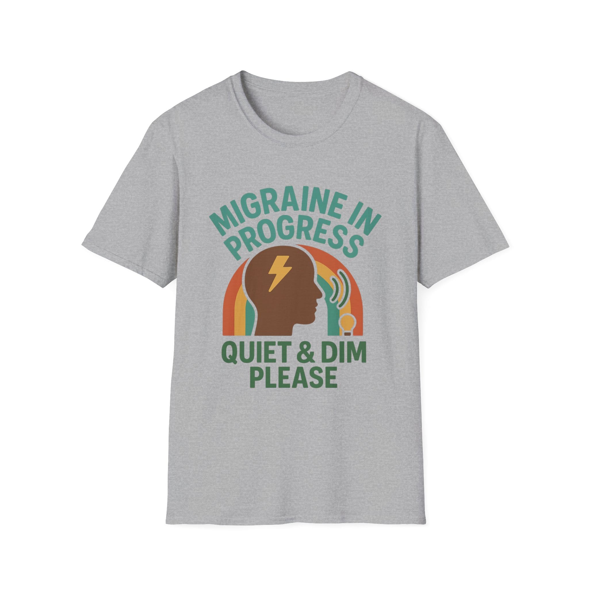 Sport Gray Short Sleeve Tee Quiet & Dim Migraine