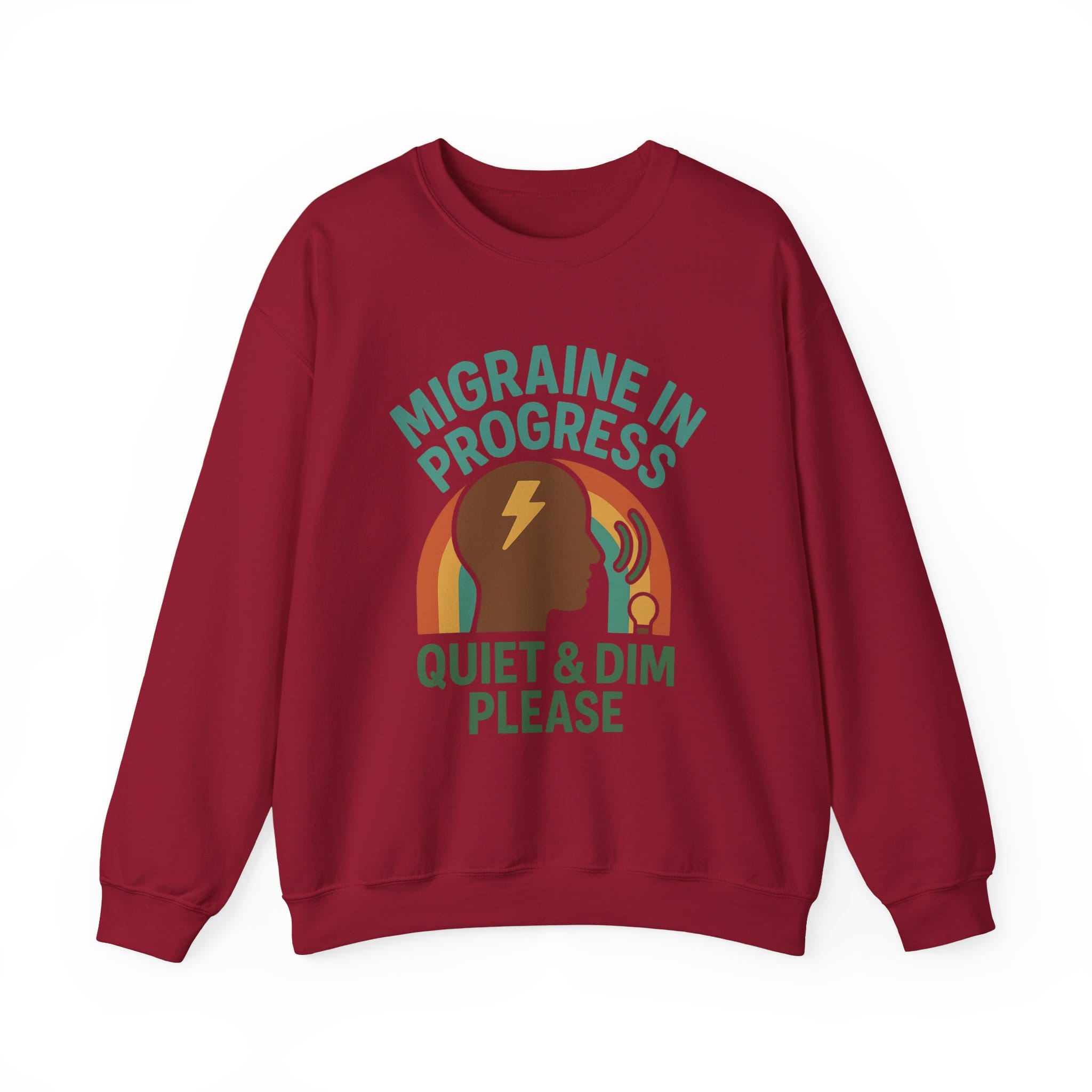 Cardinal Red Sweatshirt Quiet & Dim Migraine