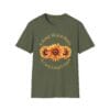Military Green Short Sleeve Tee Kind Word Cure Sunflower