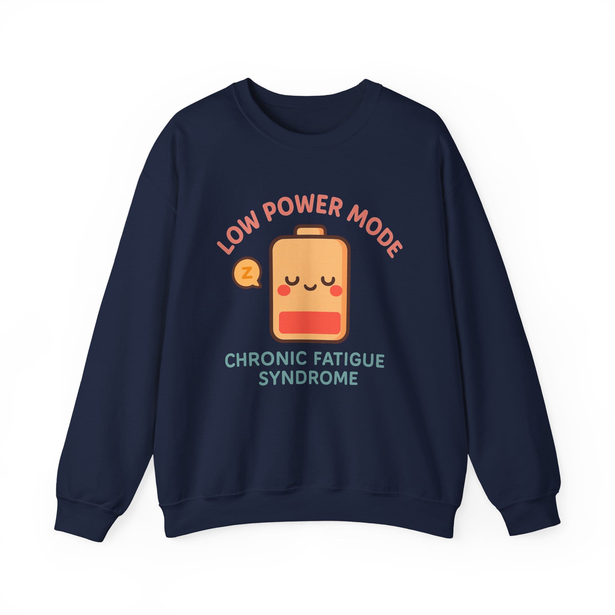 Navy Blue Sweatshirt Low Power Mode Battery