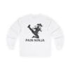 White Long Sleeve Tee Pain Ninja Kick Woman