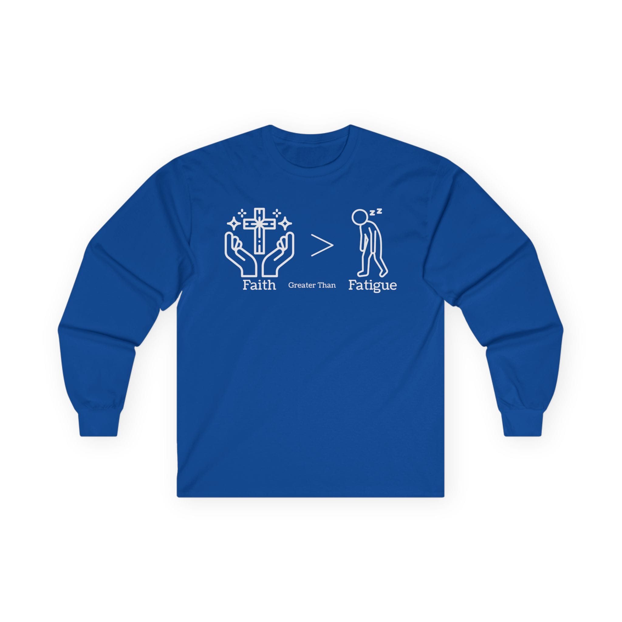 Royal Blue Long Sleeve Tee Faith > Fatigue
