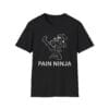 Black Short Sleeve Tee Pain Ninja Kick Woman