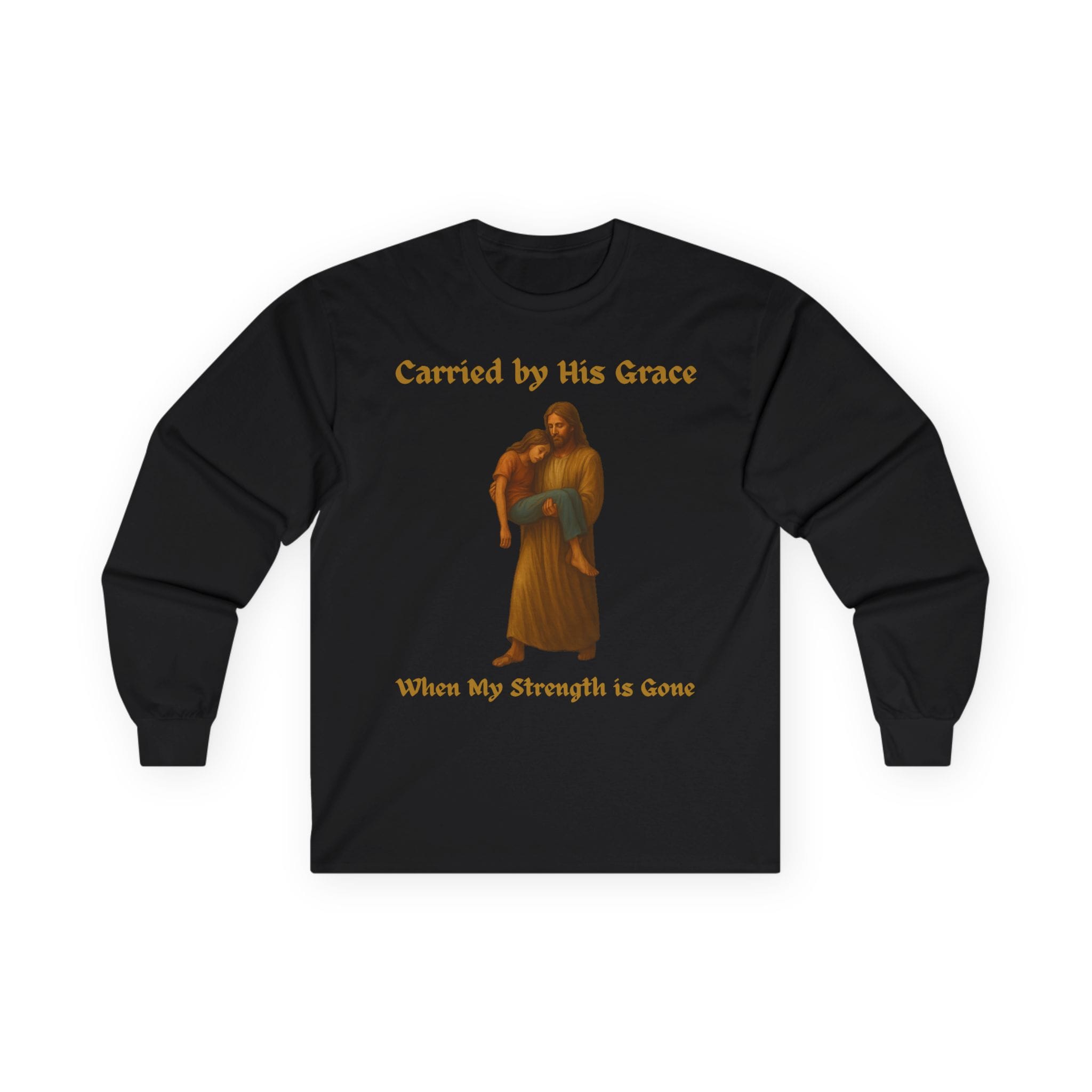 Black Long Sleeve Tee Carried by His Grace