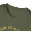 Military Green Short Sleeve Tee Kind Word Cure Sunflower