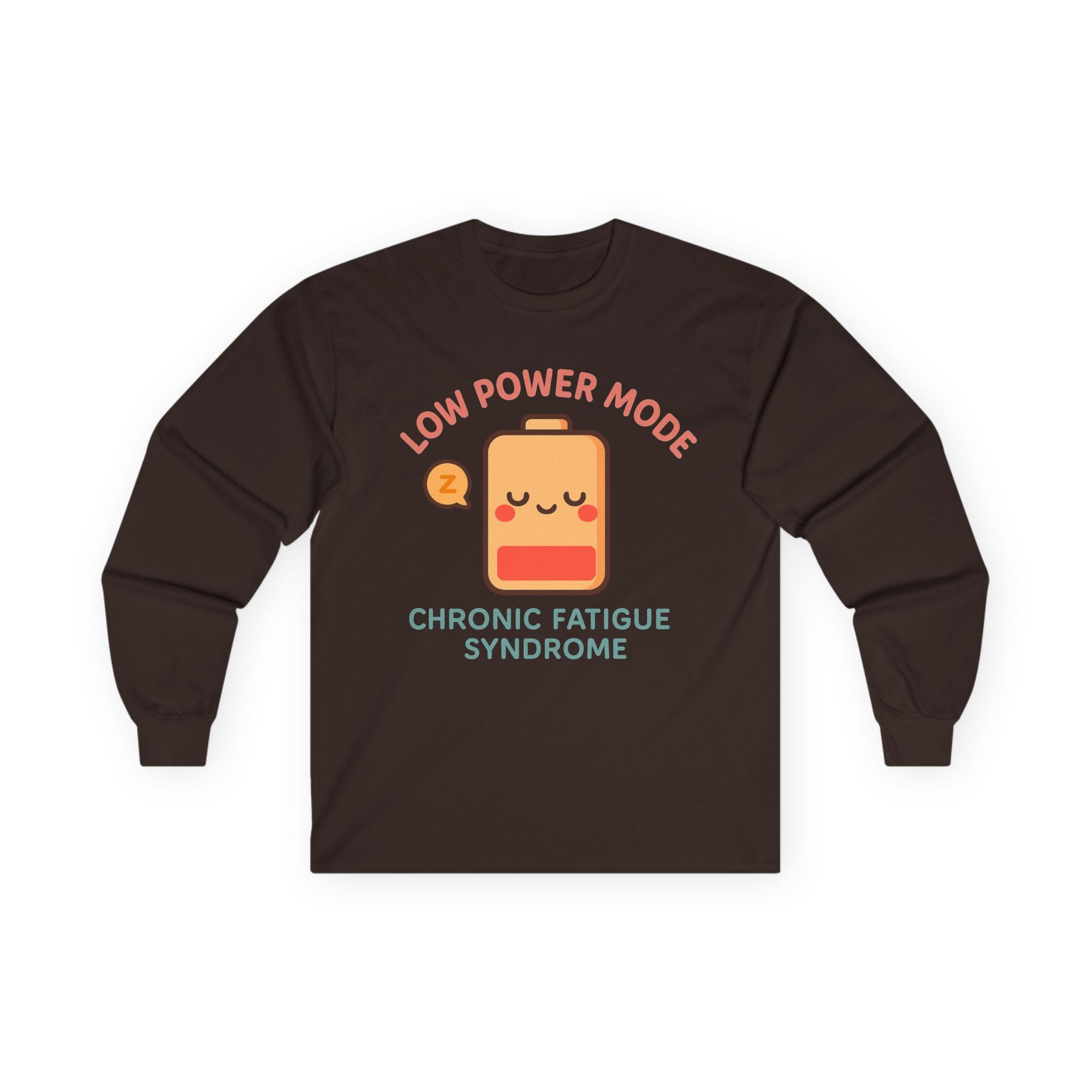 Dark Chocolate Long Sleeve Tee Low Power Mode Battery
