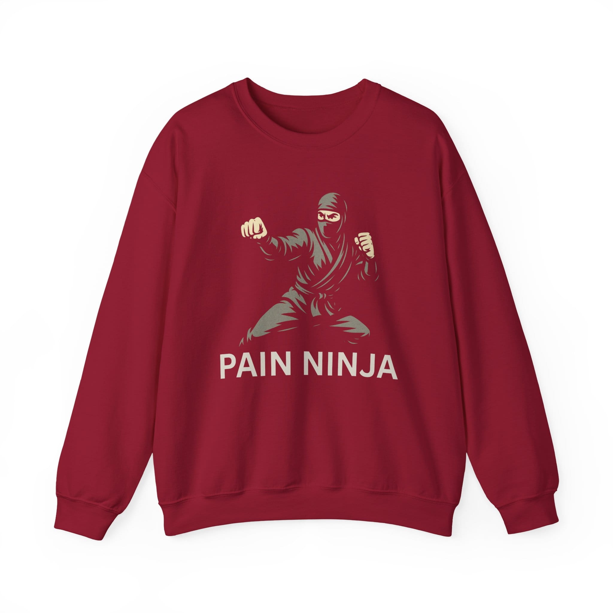 Cardinal Red Sweatshirt Pain Ninja Fists