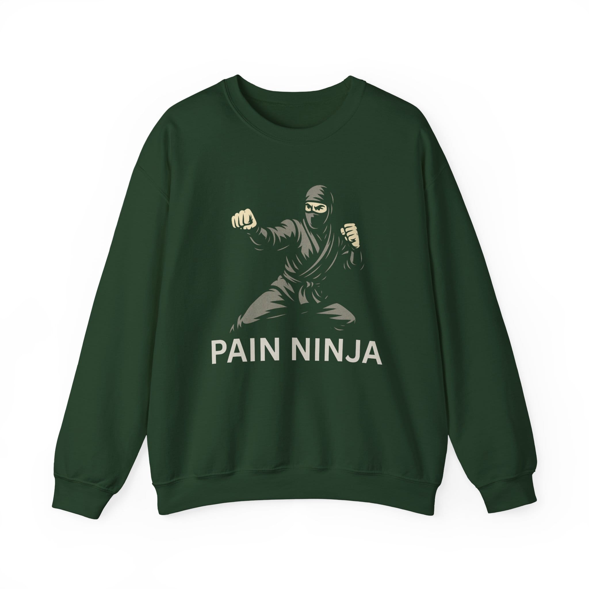 Forest Green Sweatshirt Pain Ninja Fists