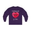 Purple Long Sleeve Tee Compassion is Cool Heart
