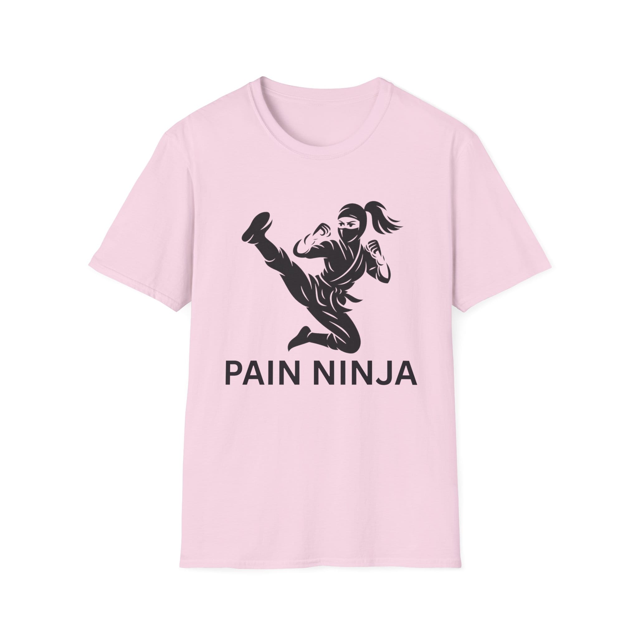 Light Pink Short Sleeve Tee Pain Ninja Kick Woman