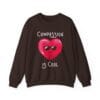 Dark Chocolate Sweatshirt Compassion is Cool Heart