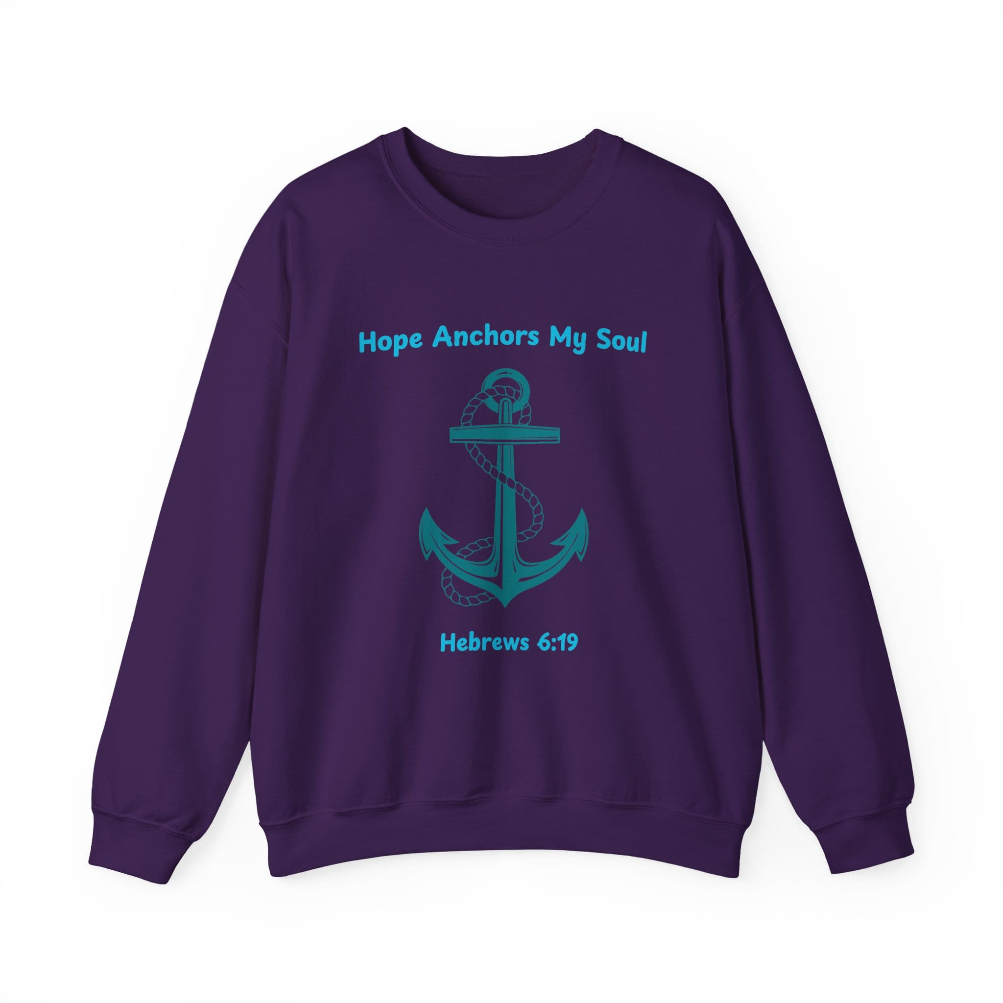 Purple Sweatshirt Hope Anchors My Soul