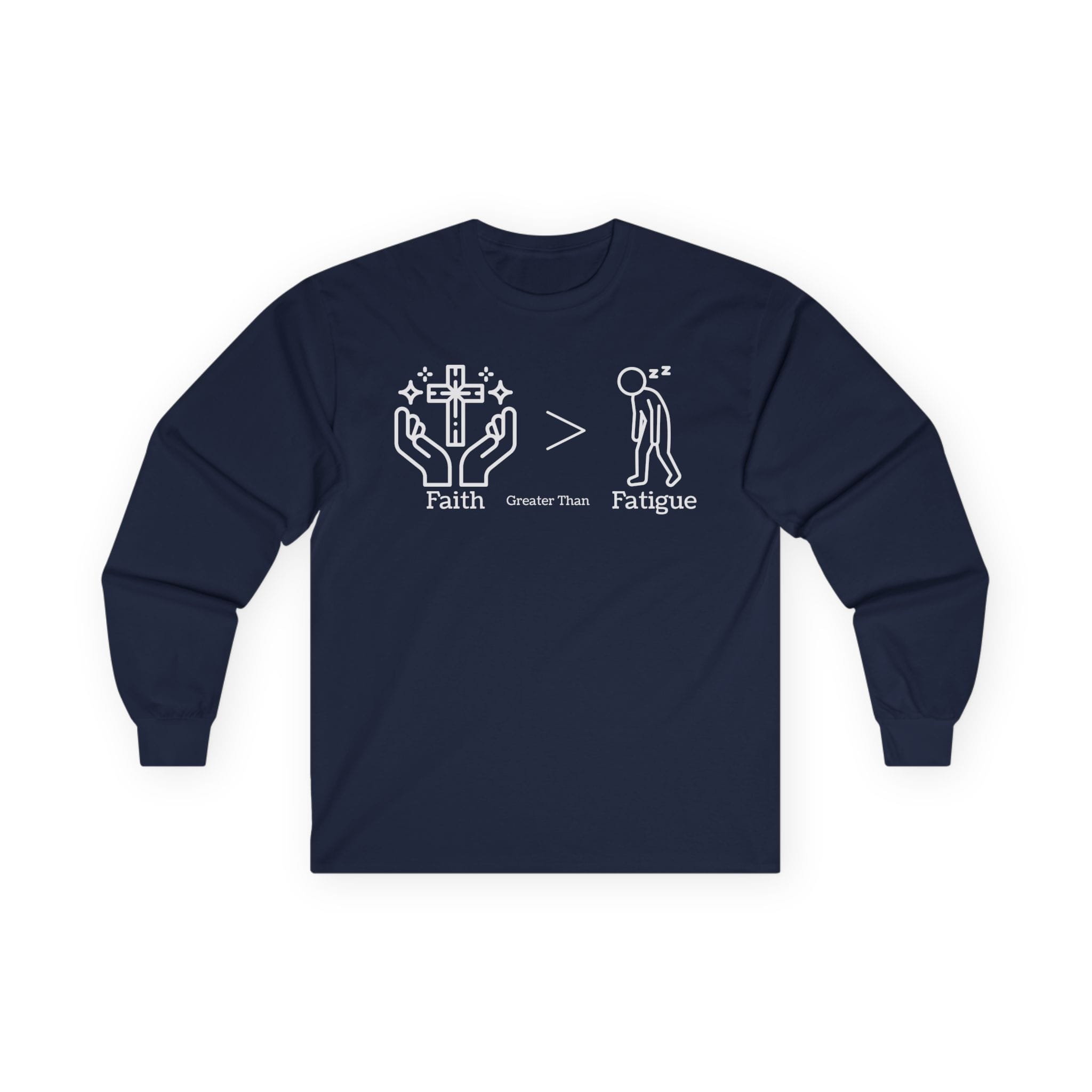 Navy Blue Long Sleeve Tee Faith > Fatigue