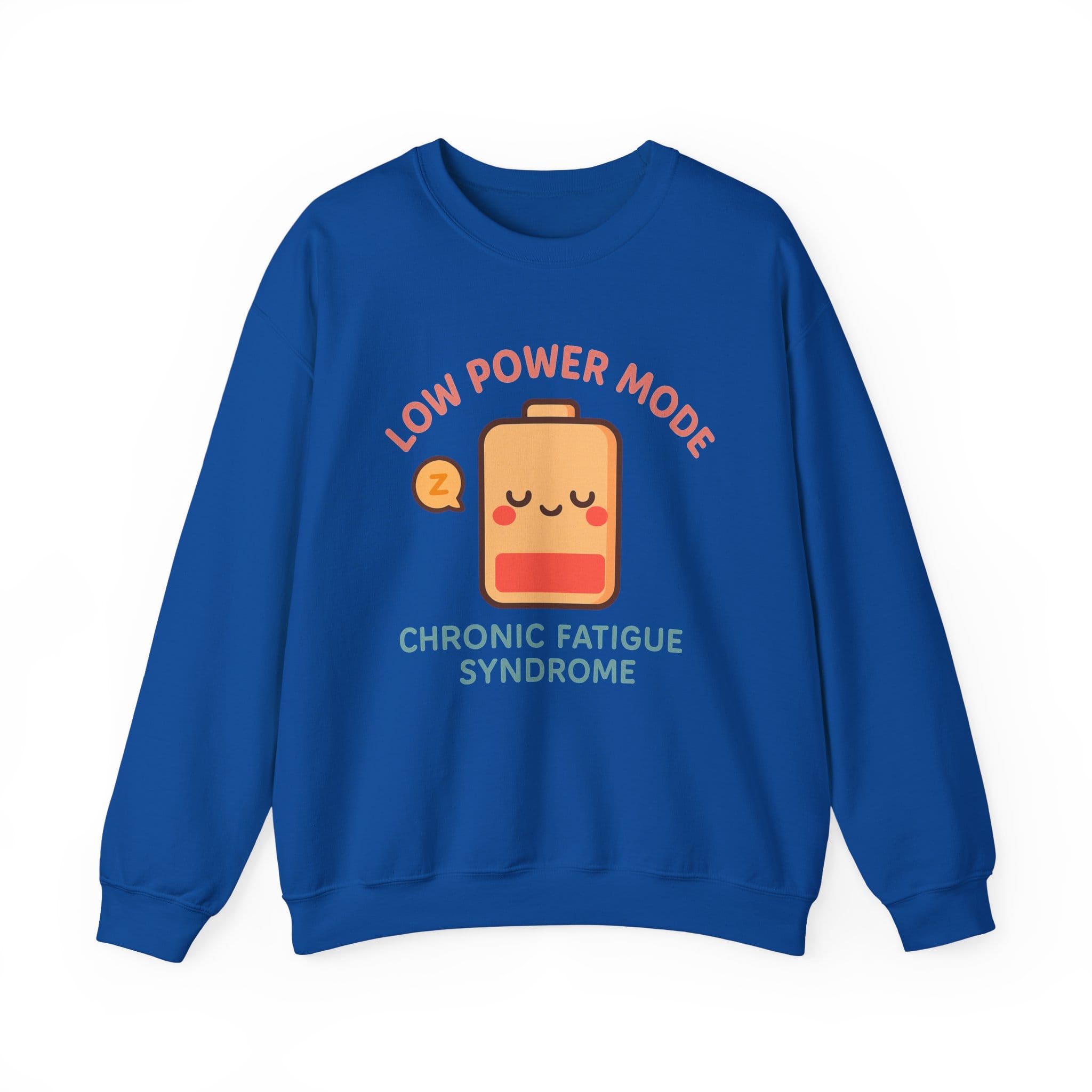 Royal Blue Sweatshirt Low Power Mode Battery