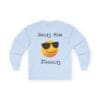 Light Blue Long Sleeve Tee Smiles Hide Struggles