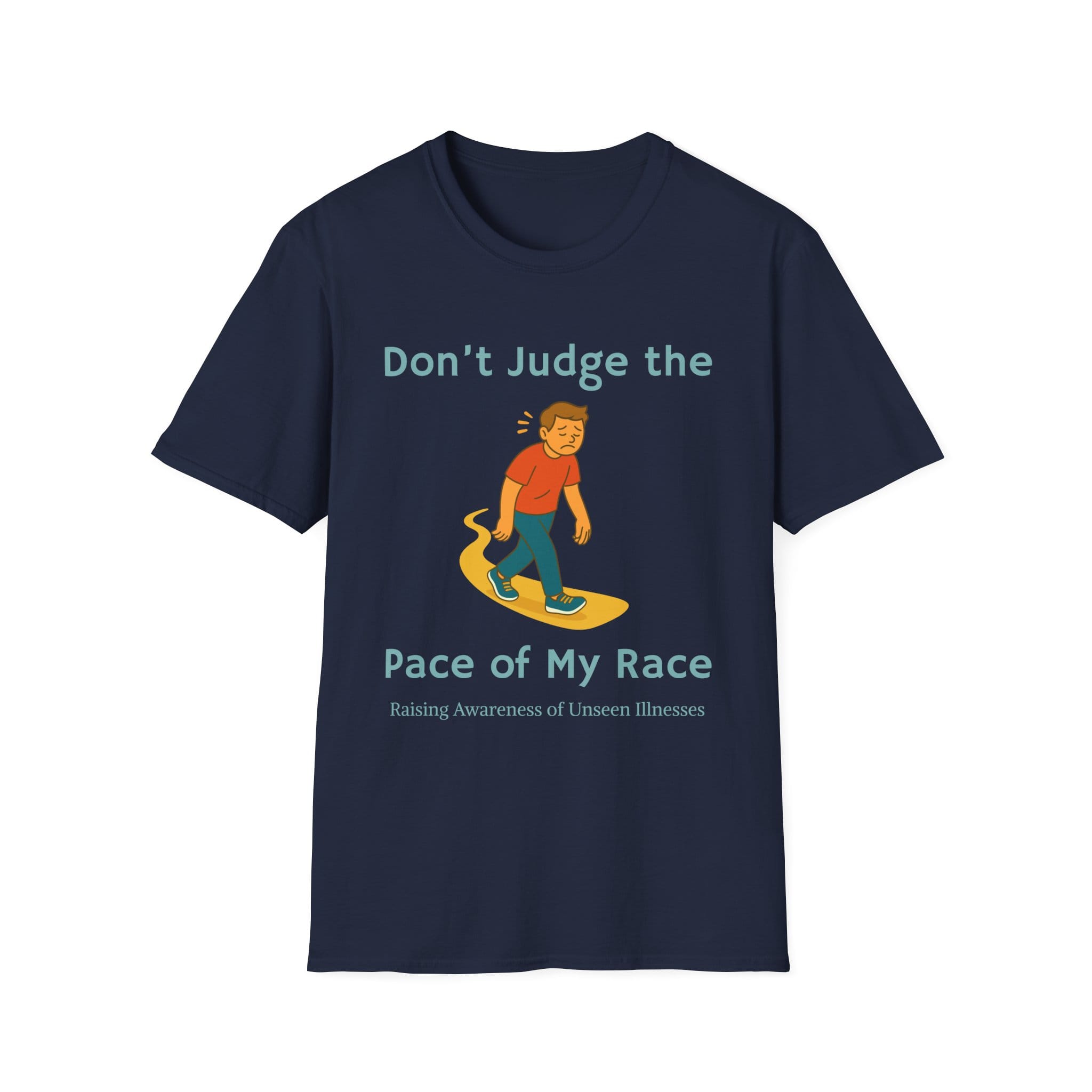 Navy Blue Short Sleeve Tee Pace of my Race Man