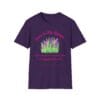Purple Short Sleeve Tee Jesus is my Refuge Migraine Floral