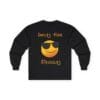 Black Long Sleeve Tee Smiles Hide Struggles