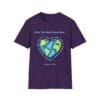 Purple Short Sleeve Tee What the World Needs Earth Heart