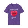 Heather Purple Short Sleeve Tee Compassion is Cool Heart