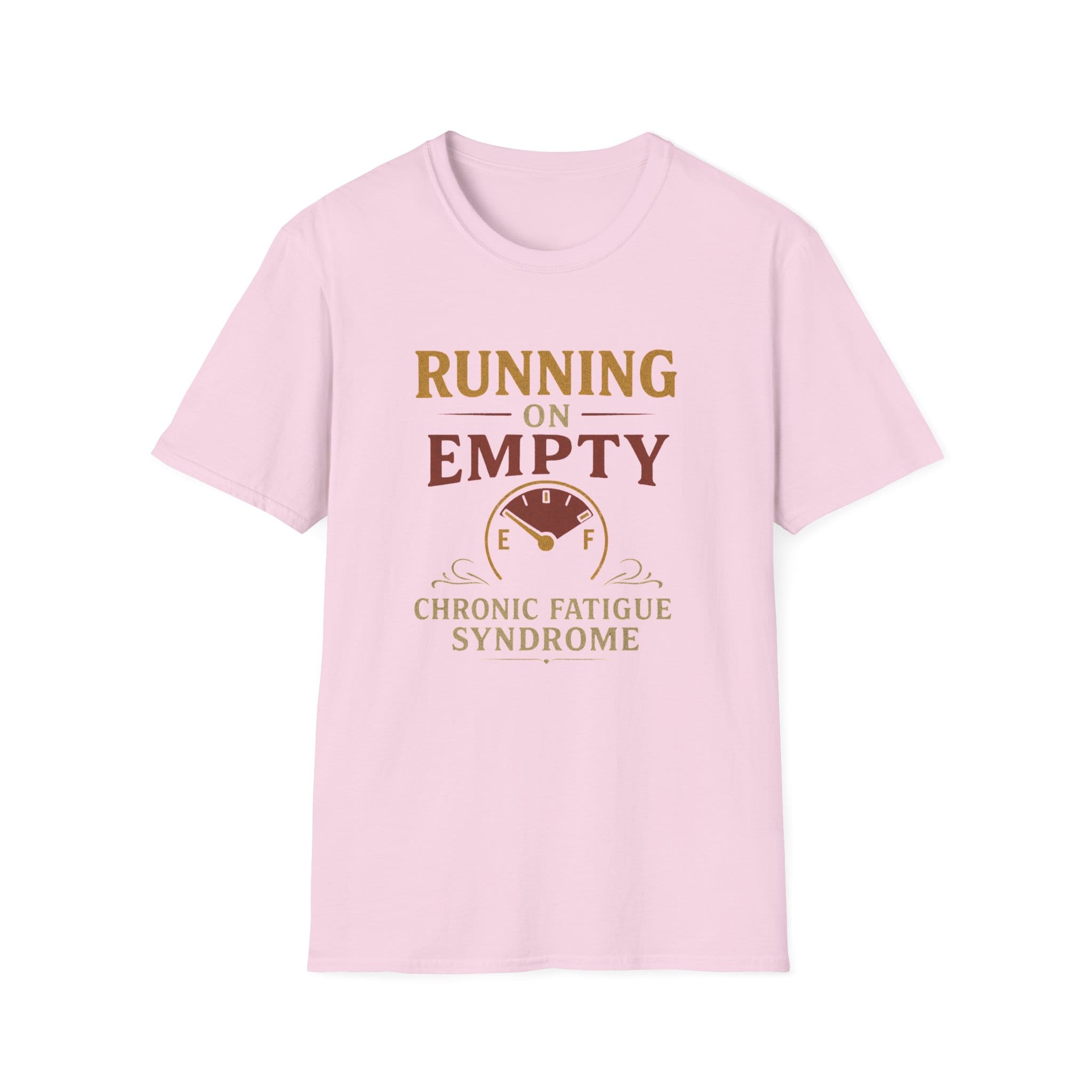 Light Pink Short Sleeve Tee Running on Empty Gauge
