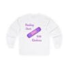 White Long Sleeve Tee Healing Kindness Bandaid
