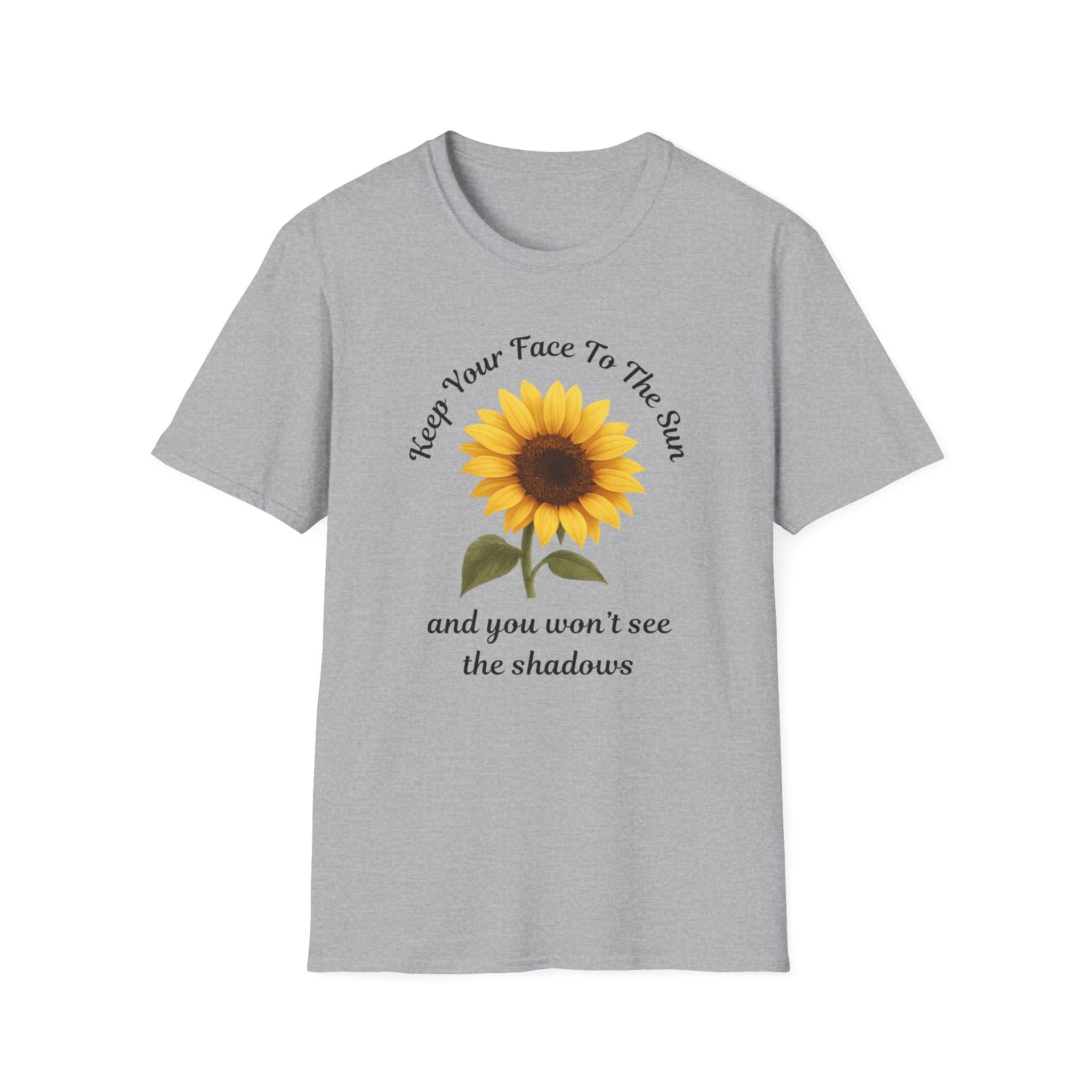 Sport Gray Short Sleeve Tee Keep Your Face to the Sun(flower)