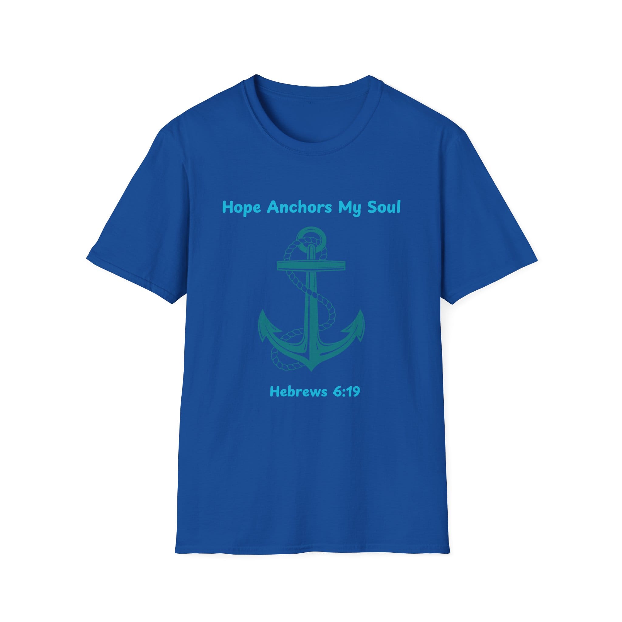 Royal Blue Short Sleeve Tee Hope Anchors My Soul