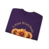 Purple Sweatshirt Kind Word Cure Sunflower