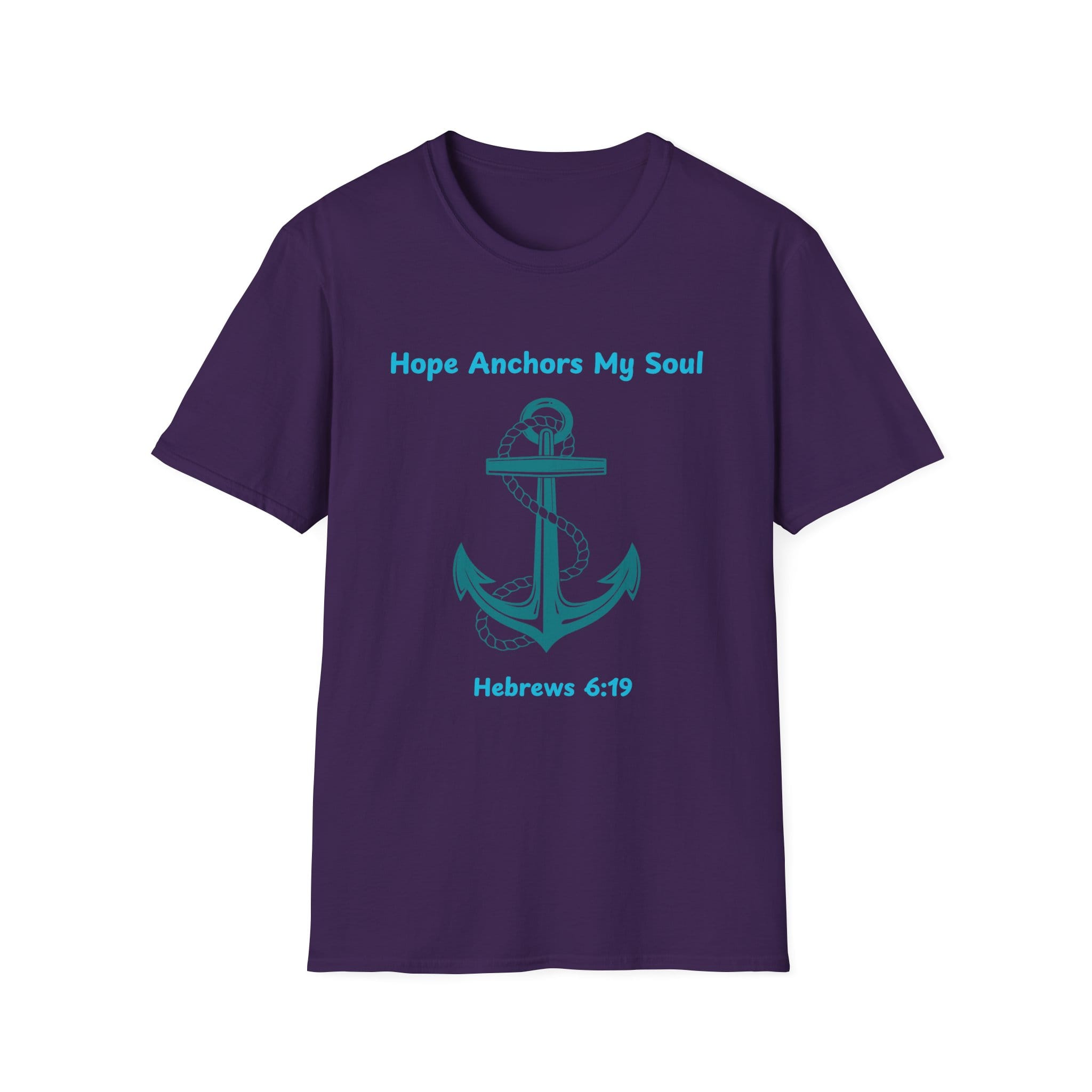 Purple Short Sleeve Tee Hope Anchors My Soul